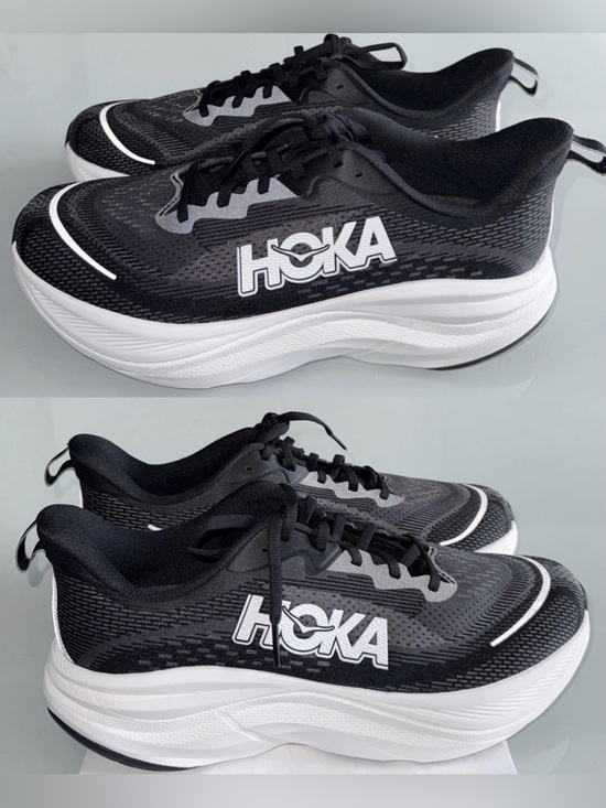 Hoka One One Other - Hoka ONE ONE 🔥 Skyflow Black Athletic Running Sneakers Sz 12 1155111 BWHT NEW